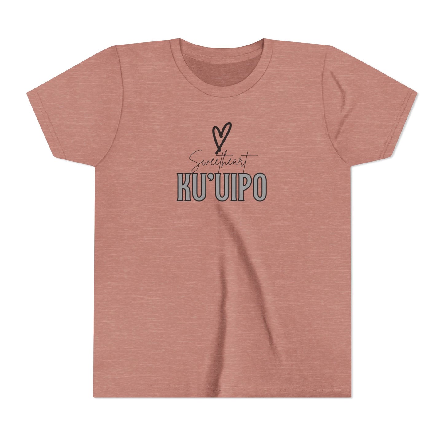 Youth Tee – Sweetheart Kuʻuipo Heart Graphic (Hawaiian ‘Kuʻuipo’ Valentine’s Gift)