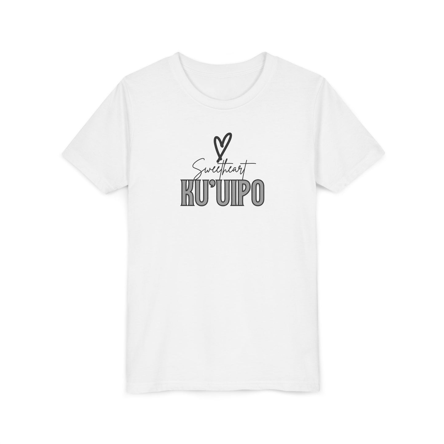 Youth Tee – Sweetheart Kuʻuipo Heart Graphic (Hawaiian ‘Kuʻuipo’ Valentine’s Gift)