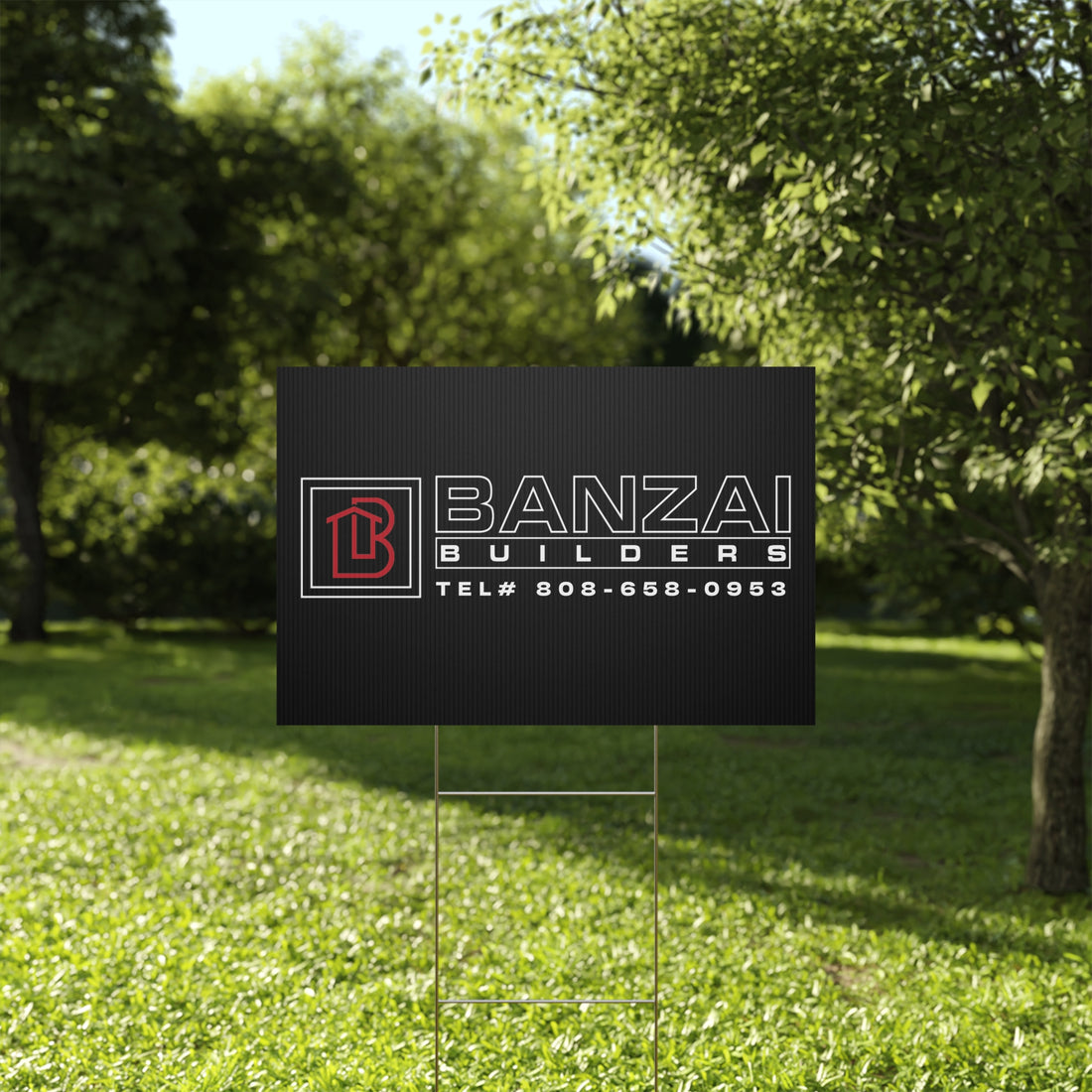 BANZAI BUILDERS YARD SIGN