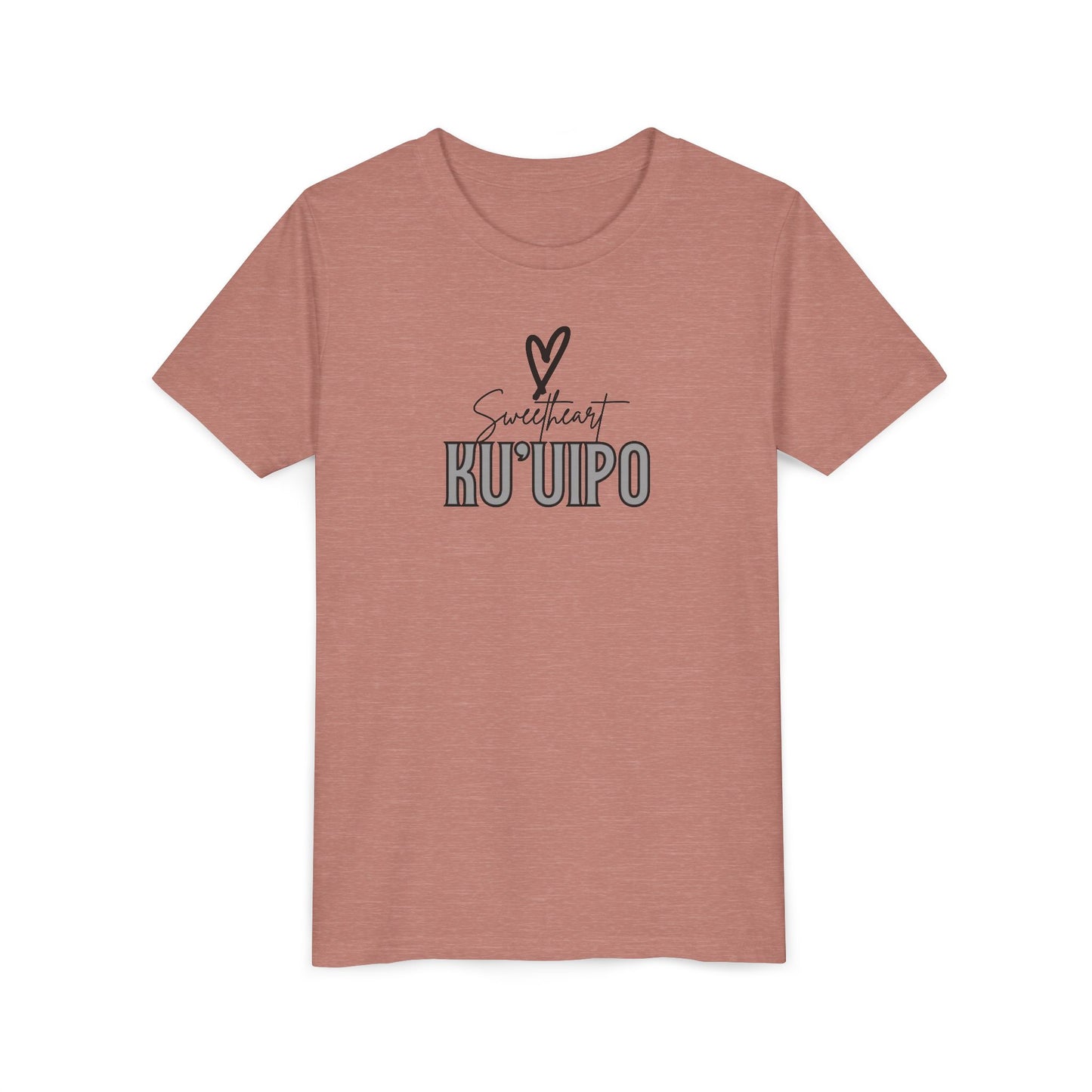 Youth Tee – Sweetheart Kuʻuipo Heart Graphic (Hawaiian ‘Kuʻuipo’ Valentine’s Gift)