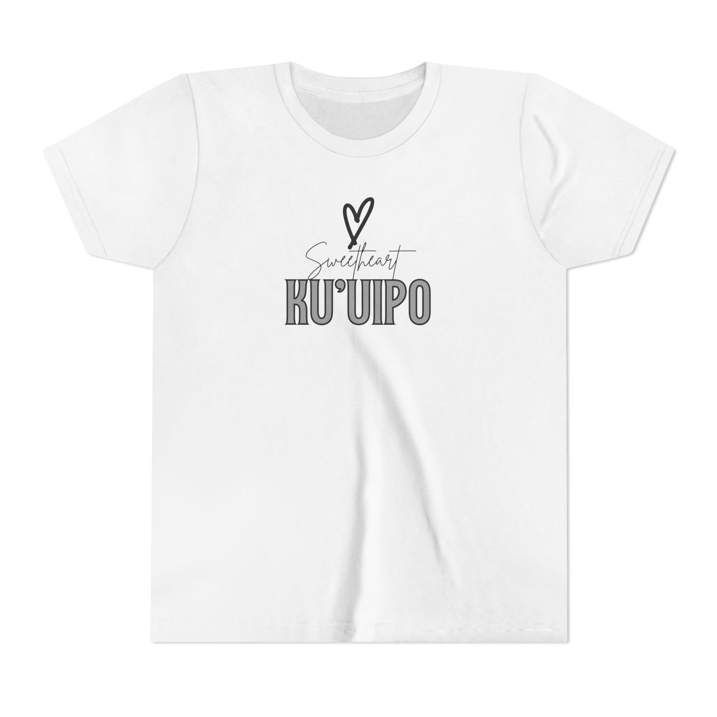 Youth Tee – Sweetheart Kuʻuipo Heart Graphic (Hawaiian ‘Kuʻuipo’ Valentine’s Gift)
