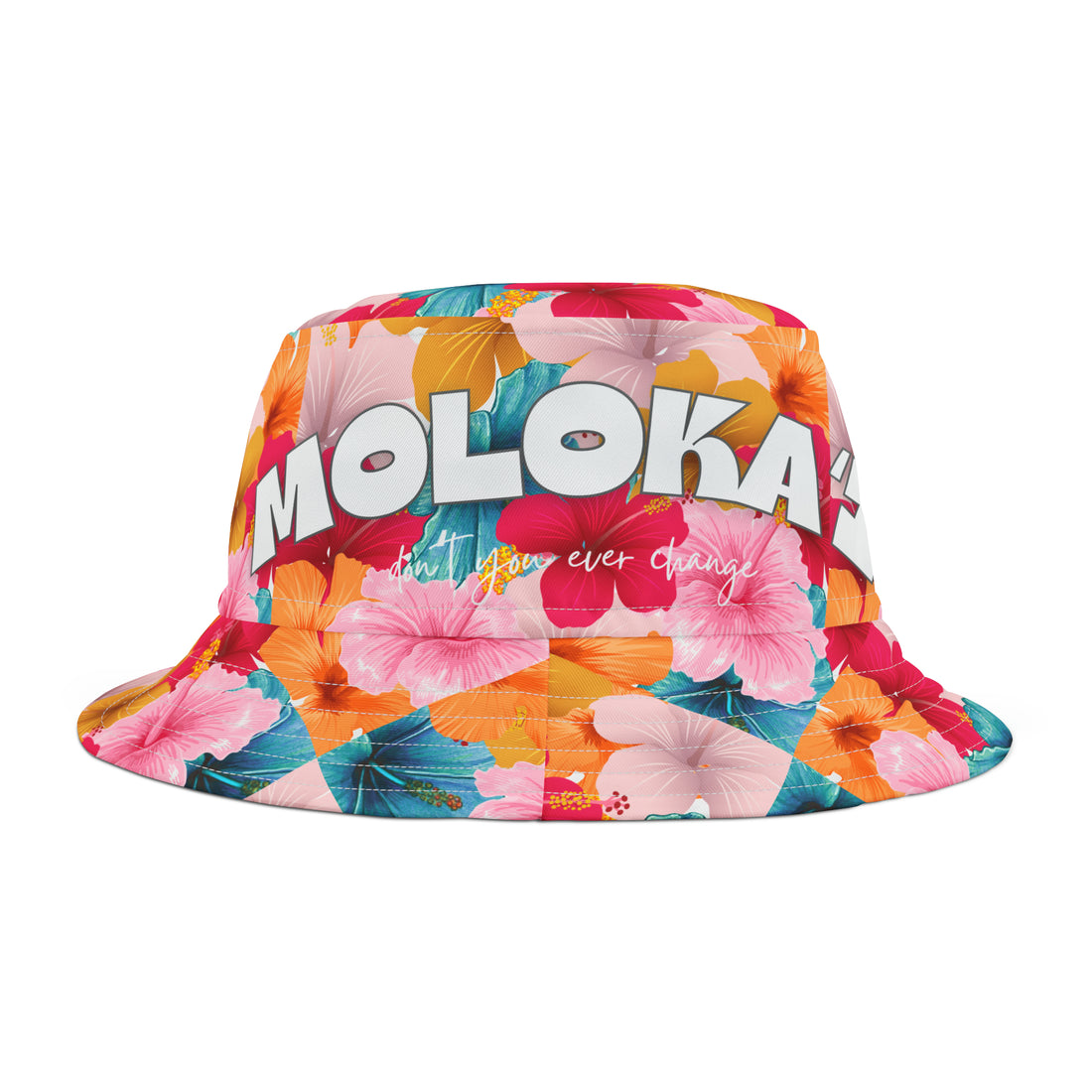 HIBISCUS COLORFUL MOLOKAI BUCKET HAT