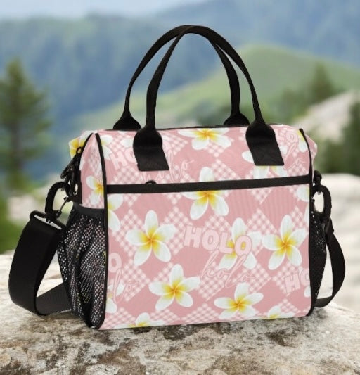 PINK PLUMERIA HOLOHOLO COOLER BAG