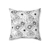 Black and White Floral Pillow
