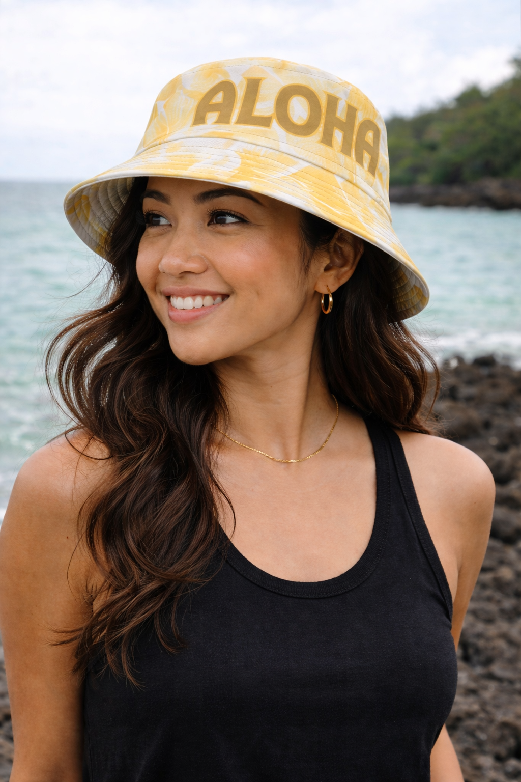Aloha Plumeria Bucket Hat