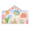 Sand and shells hooded towel