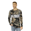 Real tree camo polyester long sleeve with Holomoku on front