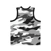 Black and white basketball tank with Holomoku on front